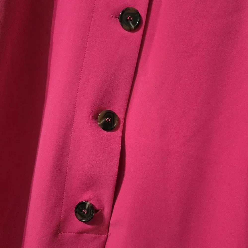 STS Sail to Sable Hot Pink Hydra Cowlneck Dress, Mini Sheath Silhouette, EUC! - Picture 11 of 14
